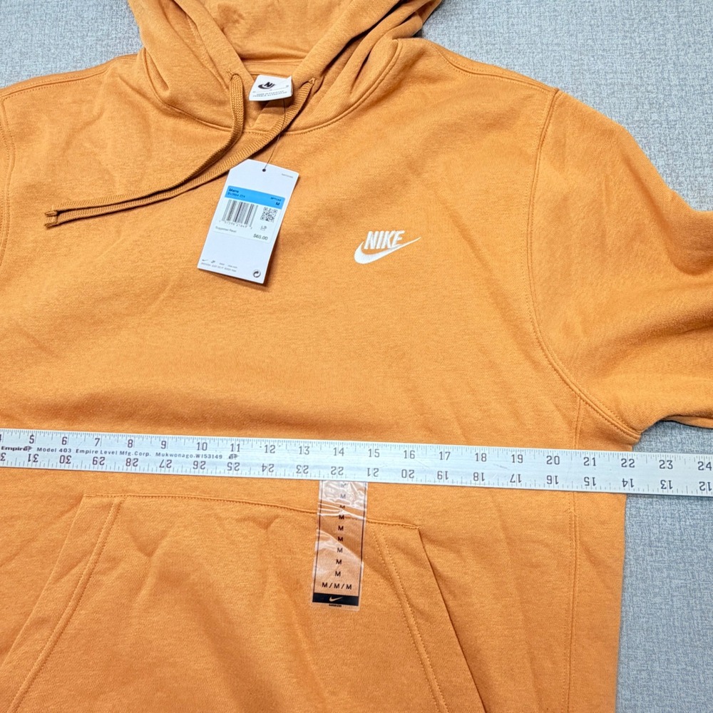 Nike Sportswear Club Fleece Hoodie Mens Medium Brown BV2654-224 NEW - Picture 7 of 8